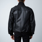 Wilda Leather Bomber Jacket // Black (S)