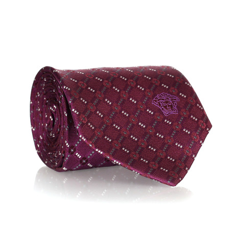 Dotted Check Tie // Violet + Purple
