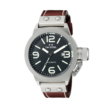 TW Steel Canteen Automatic // Brown + Black (Case: 45mm)