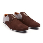 Suede Sport Derby // Dark Brown + Grey (UK: 6.5)