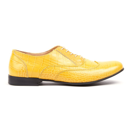 Leather Croc Oxford // Yellow (UK: 6.5)