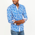 Asher Organic Cotton Slim Fit // Coral Blue Floral (S)