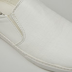 Alligator Texture Slip-On // White (Euro: 40)