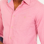 Henry Slim Fit Button-Down // Chalk Pink (L)