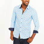 Wayne Button-Up Shirt // Sky Blue + Orange (S)