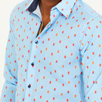 Wayne Button-Up Shirt // Sky Blue + Orange (2XL)