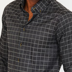 Dylan Button-Up Shirt // Black + Grey (S)