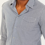Byron Button-Up Shirt // Black + White (XL)