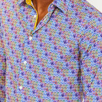 Preston Slim Fit Geometric Button-Down // Multicolor (XL)