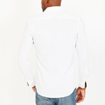 Clayton Slim Fit Button-Down W/ Floral Contrast // Bright White (XL)