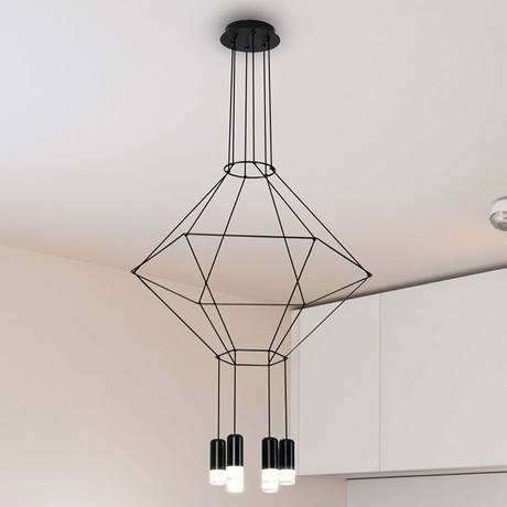EXPRESSION Series // Geometric LED Chandelier // 27"