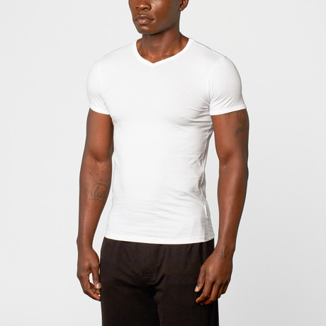 Versace Collection // V-Neck Tee // White (S)