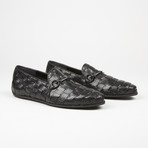 Woven Buckle Loafer // Black (US: 10.5)