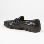 Woven Buckle Loafer // Black (US: 6.5)