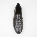 Woven Buckle Loafer // Black (US: 8.5)