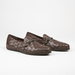 Woven Buckle Loafer // Brown (US: 8.5)