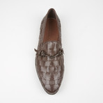 Woven Buckle Loafer // Brown (US: 8.5)