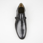 Leather Buckle Loafer // Black (US: 10.5)
