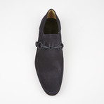 Suede Buckle Loafer // Navy (US: 9.5)