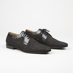 Woven Lace Up Loafer // Black (US: 9)