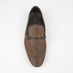 Textured Buckle Loafer // Brown (US: 11)