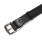 Sleek Embellished Buckle Belt // Black (34)