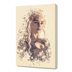 Emilia Clarke, Game Of Thrones // Stretched Canvas (16"L x 24"H x 1.5"D)