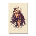 Pirates of the Caribbean, Jack Sparrow // Stretched Canvas (16"L x 24"H x 1.5"D)