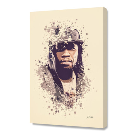 50 Cent // Stretched Canvas (16"L x 24"H x 1.5"D)
