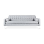 Spencer Sofa // Stainless Steel Base (Bayview Silver)