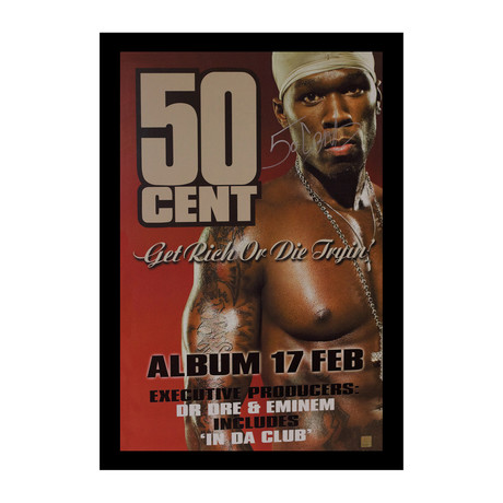 Framed Autographed Poster // 50 Cent