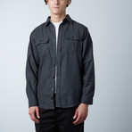 Woven Solid Flannel // Charcoal (M)
