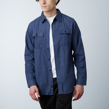 Woven Solid Flannel // Denim (S)