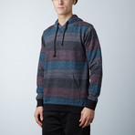 Printed Striped Marl Pullover // Red + Black (L)