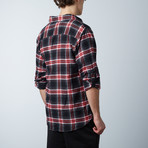 Woven Plaid Flannel // Red (L)