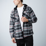Flannel Jacket W/ Sherpa Lining // Charcoal (L)
