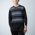 Crew Neck Striped Sweater // Navy (XL)