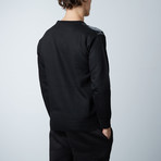 V-Neck Diamond Sweater // Black (L)