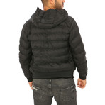 Hooded Puffer Jacket // Black (M)