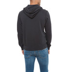 Hoodie Full-Zip Brushed Fleece // Nero (XL)