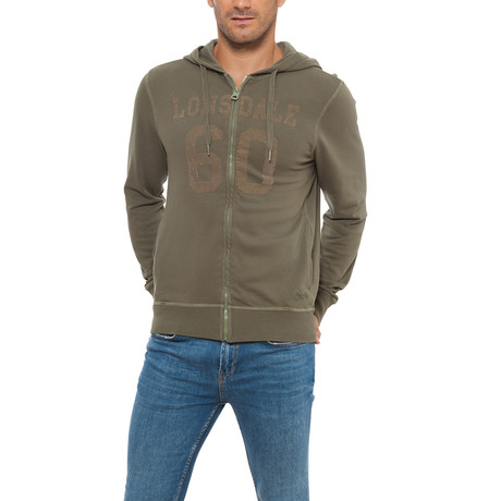 Hoodie Full-Zip Brushed Fleece // Verde Militare (S)