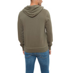 Hoodie Full-Zip Brushed Fleece // Verde Militare (2XL)