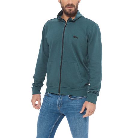 Sweat Full-Zip Brushed Fleece // Petrolio (S)