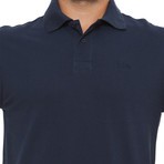 Pique Long-Sleeve Polo // Dark Blue (XL)