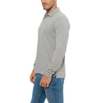 Pique Long-Sleeve Polo // Grigio Melange (L)