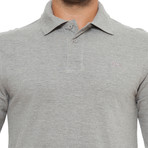 Pique Long-Sleeve Polo // Grigio Melange (L)