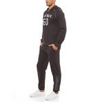 Fleece Tracksuit // Nero Lavagna + Medium Grey Melange (XL)