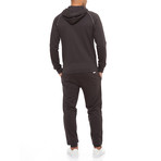 Fleece Tracksuit // Nero Lavagna + Medium Grey Melange (XL)