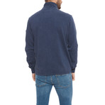 Full-Zip Acid Wash Sweatshirt // Dark Blue (XL)