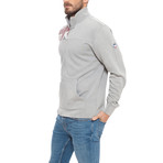 Full-Zip Acid Wash Sweatshirt // Mid Grey Melange (S)